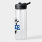 名前パーソナライズされたを追加サッカー選手チームのタイダイ ウォーターボトル (左面)