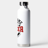 名前パーソナライズされたを追加サッカー選手チームのタイダイ ウォーターボトル (左面)