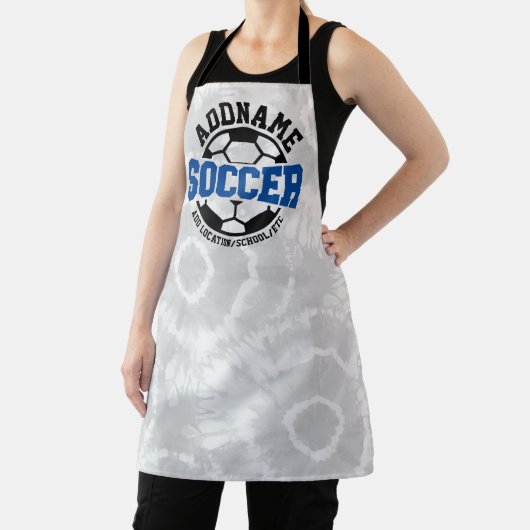 名前パーソナライズされたを追加サッカー選手チームのタイダイ エプロン (インサイチュ)