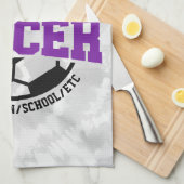 名前パーソナライズされたを追加サッカー選手チームのタイダイ キッチンタオル (四つ折り)