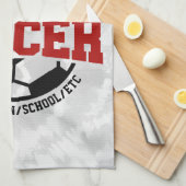 名前パーソナライズされたを追加サッカー選手チームのタイダイ キッチンタオル (四つ折り)