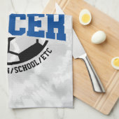 名前パーソナライズされたを追加サッカー選手チームのタイダイ キッチンタオル (四つ折り)