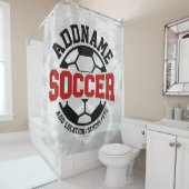名前パーソナライズされたを追加サッカー選手チームのタイダイ シャワーカーテン (インサイチュ)