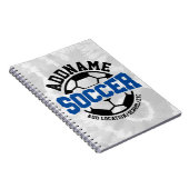 名前パーソナライズされたを追加サッカー選手チームのタイダイ ノートブック (右側)