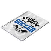 名前パーソナライズされたを追加サッカー選手チームのタイダイ ノートブック (左側)