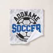 名前パーソナライズされたを追加サッカー選手チームのタイダイ バスタオルセット (ウォッシュタオル)