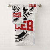 名前パーソナライズされたを追加サッカー選手チームのタイダイ バスタオルセット (インサイチュ)