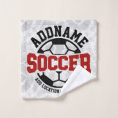 名前パーソナライズされたを追加サッカー選手チームのタイダイ バスタオルセット (ウォッシュタオル)