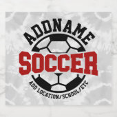 名前パーソナライズされたを追加サッカー選手チームのタイダイ ビールラベル (シングルラベル)