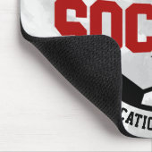 名前パーソナライズされたを追加サッカー選手チームのタイダイ マウスパッド (コーナー)