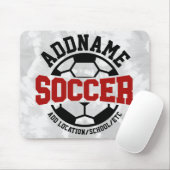 名前パーソナライズされたを追加サッカー選手チームのタイダイ マウスパッド (マウス)