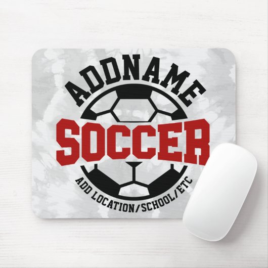 名前パーソナライズされたを追加サッカー選手チームのタイダイ マウスパッド (マウス)