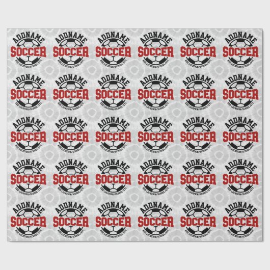 名前パーソナライズされたを追加サッカー選手チームのタイダイ ラッピングペーパー