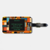 名前パーソナライズされたアフリカプリント ラゲッジタグ (裏面横)