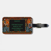 名前パーソナライズされたアフリカプリント ラゲッジタグ (裏面横)