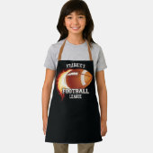 名前パーソナライズされたアメリカンフットボールの炎スポーツ エプロン (インサイチュ)