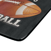 名前パーソナライズされたアメリカンフットボールの炎スポーツ カッティングボード (角)