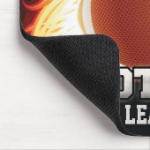 名前パーソナライズされたアメリカンフットボールの炎スポーツ マウスパッド (コーナー)