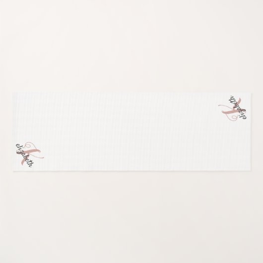 名前パーソナライズされたイニシャルかわいいカスタム ヨガマット (正面(横))