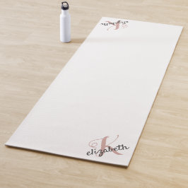 名前パーソナライズされたイニシャルかわいいカスタム ヨガマット