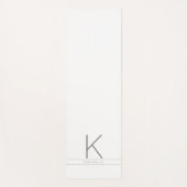 名前パーソナライズされたイニシャルカスタム白 ヨガマット (正面)