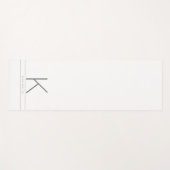 名前パーソナライズされたイニシャルカスタム白 ヨガマット (正面(横))