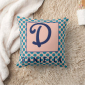 名前パーソナライズされたイニシャルデザイン クッション (ブランケット)