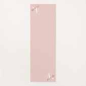 名前パーソナライズされたイニシャルピンクモノグラム ヨガマット (正面)