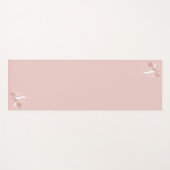 名前パーソナライズされたイニシャルピンクモノグラム ヨガマット (正面(横))