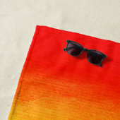 名前パーソナライズされたイニシャルレインボーウォーター色 ビーチタオル (インサイチュ)