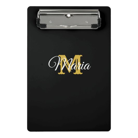 名前パーソナライズされたイニシャル ミニクリップボード (正面)
