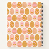 名前パーソナライズされたイースターよくはしゃぐフローラ卵パステル ノートブック (裏面)