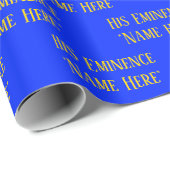 名前パーソナライズされたウィッシュエレガントブ王室のルーイエロー ラッピングペーパー (ロールコーナー)