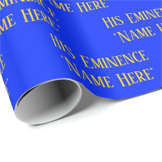 名前パーソナライズされたウィッシュエレガントブ王室のルーイエロー ラッピングペーパー (ロールコーナー)