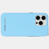 名前パーソナライズされたエレガントシンプル薄い青グレー Case-Mate iPhoneケース (裏面 (横))