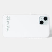 名前パーソナライズされたエレガントスペインのGreen Poinsettia Case-Mate iPhoneケース (裏面 (横))