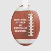 名前パーソナライズされたオーバルサッカースポーツ オーナメント (正面)
