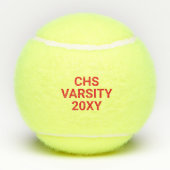 名前パーソナライズされたカスタムテニスボールレッド テニスボール (裏面)