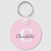 名前パーソナライズされたカスタムミニマリスト キーホルダー (正面)