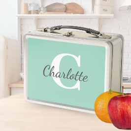 名前パーソナライズされたカスタムミニマリスト メタルランチボックス