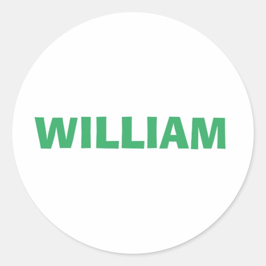 名前パーソナライズされたカスタム ラウンドシール (正面)