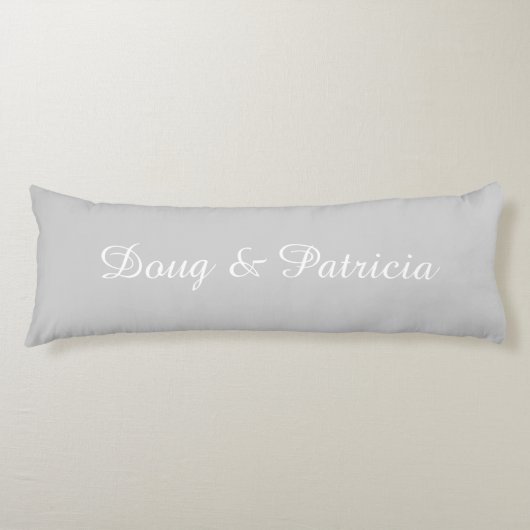 名前パーソナライズされたカップル ボディピロー (正面)