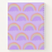 名前パーソナライズされたカラフルパターンスケッチブック ノートブック (裏面)