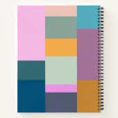 名前パーソナライズされたカラフルモダンGeometric Green ノートブック (裏面)