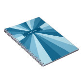 名前パーソナライズされたカラーホイールシェードの青 ノートブック (右側)