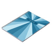 名前パーソナライズされたカラーホイールシェードの青 ノートブック (左側)