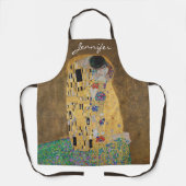 名前パーソナライズされたキス（恋人）Gustavクリムト   エプロン (正面)