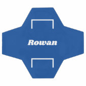 名前パーソナライズされたキッズブルーモダンサッカー サッカーボール (フラット)