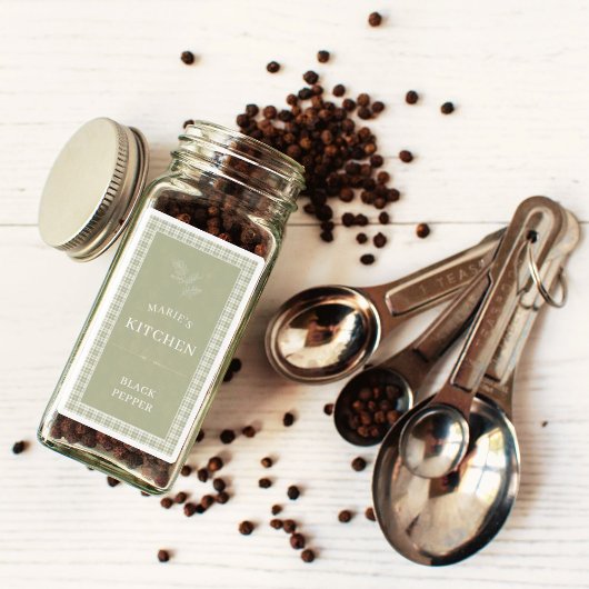 名前パーソナライズされたキッチンスパイス瓶ラベル シール