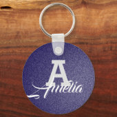 名前パーソナライズされたキーチェーン |キーチモノグラムのェイン キーホルダー (正面)